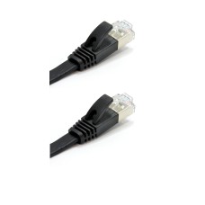 10M FLAT CAT6A ETHERNET LAN GIGABIT RJ45 BLACK